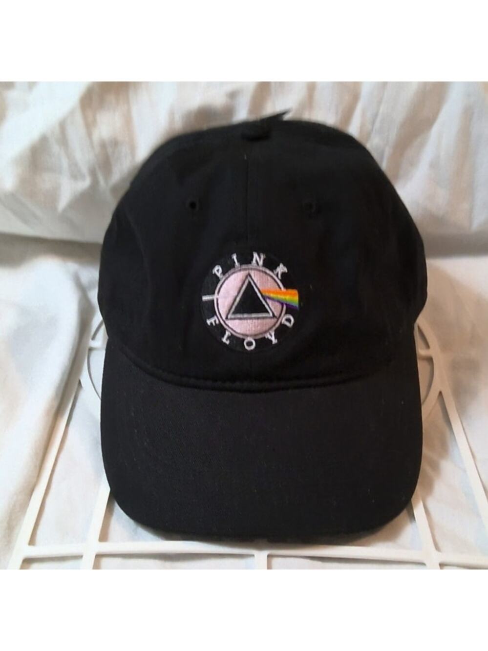 NWT Pink Floyd Dark Side of the Moon Strapback Cap/Hat Black Rainbow